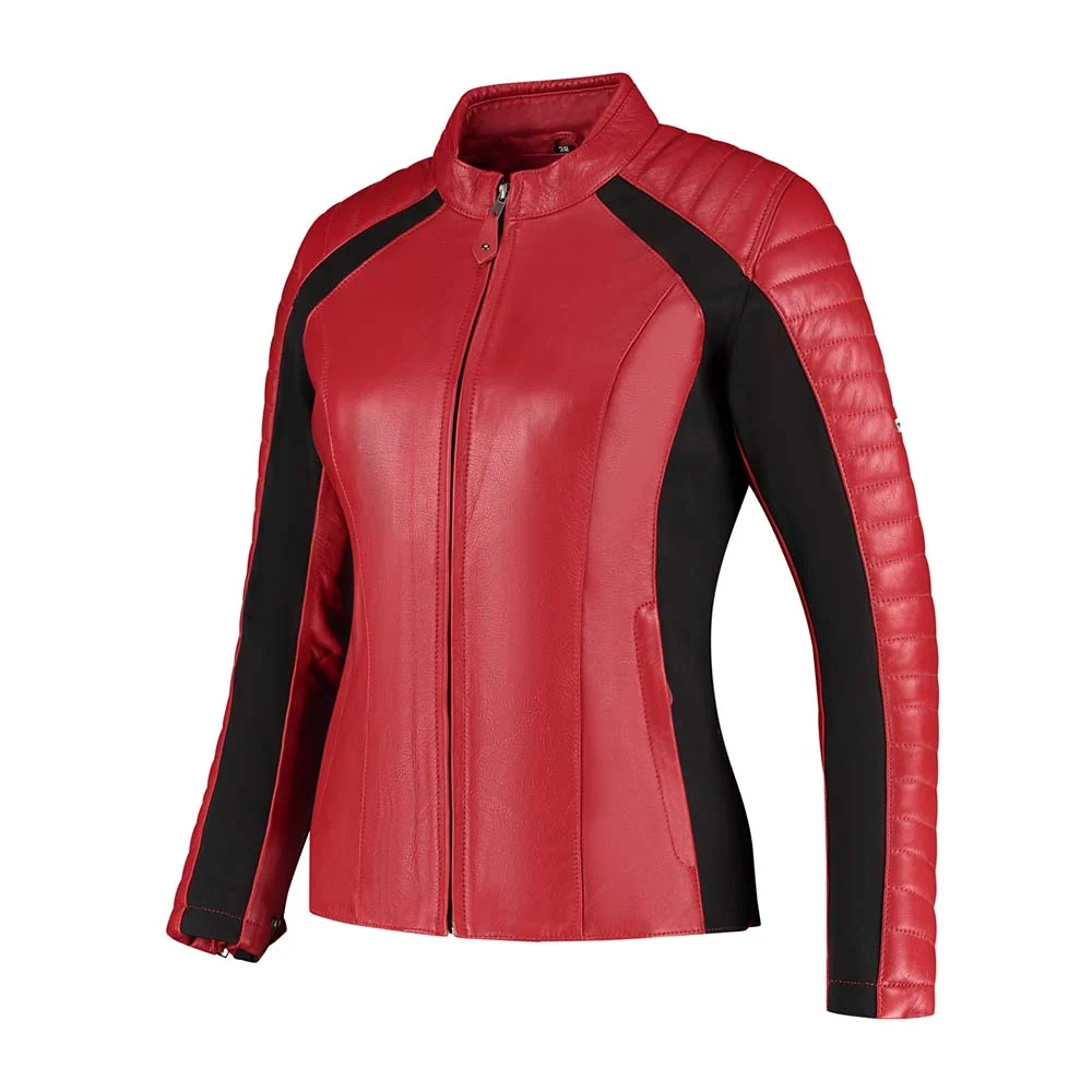 Blouson de moto femme AA - Jack Donna rouge RUSTY STITCHES