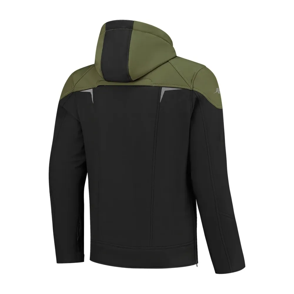 Blouson moto homme - Orlando Noir & Vert RUSTY STITCHES