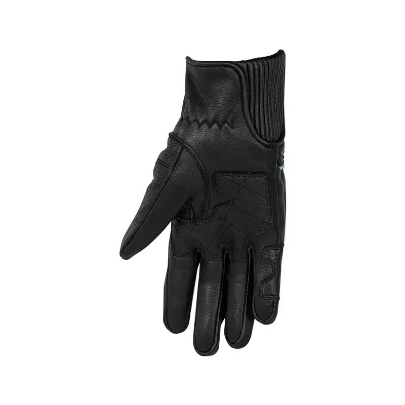 Gants moto été femme - Lilly noir et bleu RUSTY STITCHES