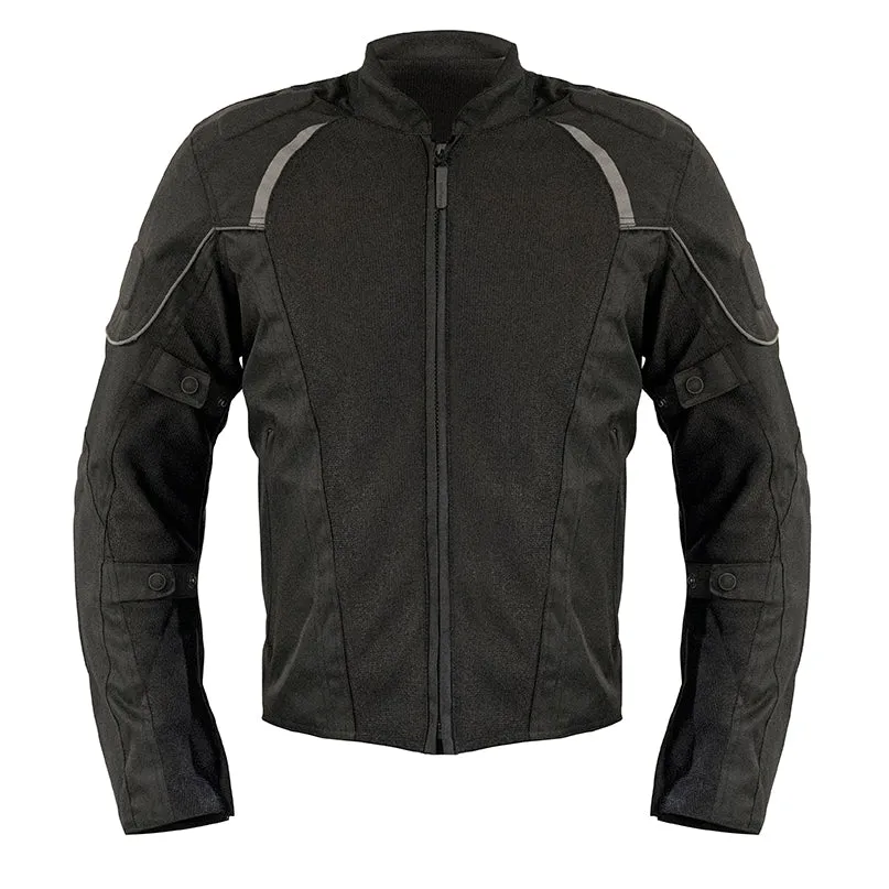 Blouson moto homme été - S-Line noir