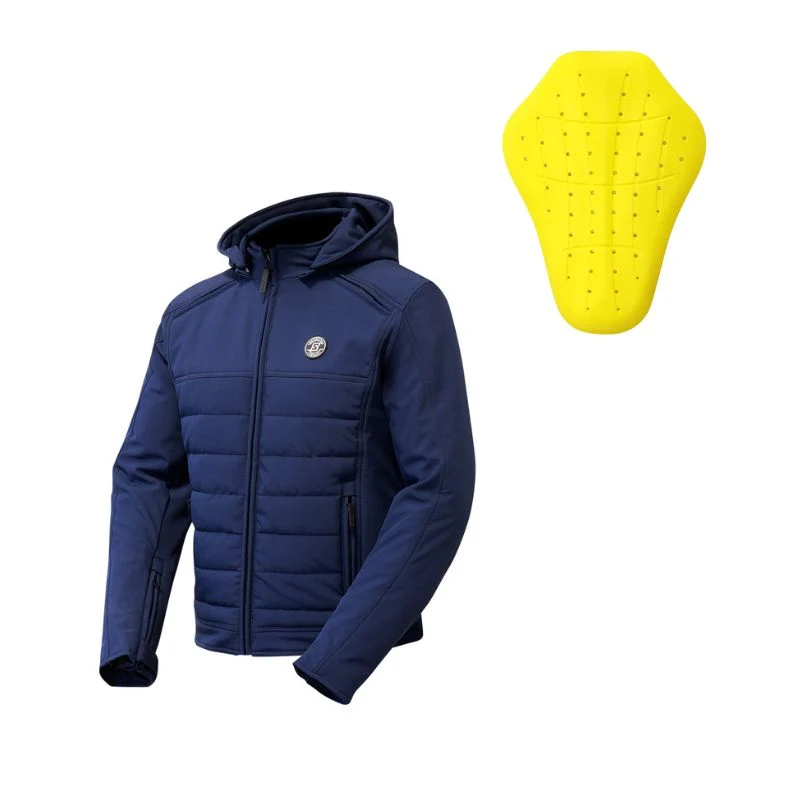 Blouson de moto homme - Softshell bleu S-LINE