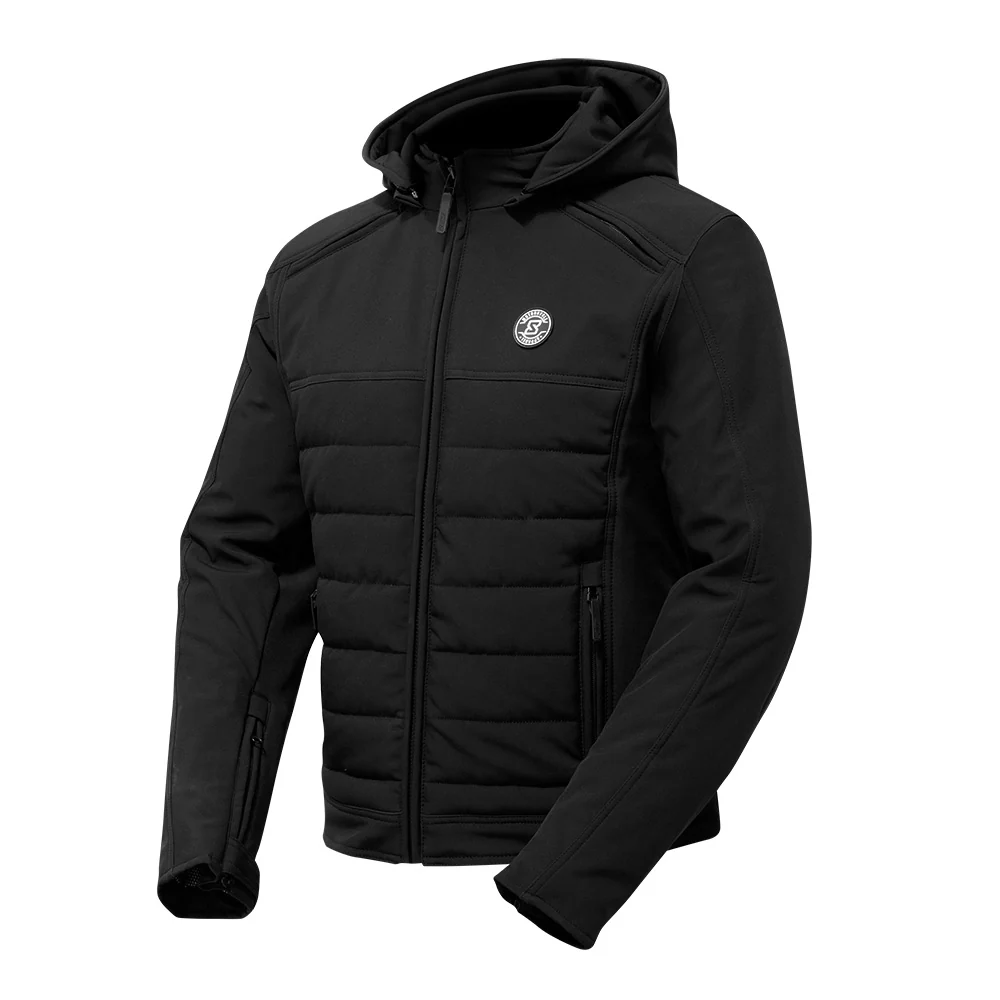 Blouson de moto homme - Softshell noir S-LINE
