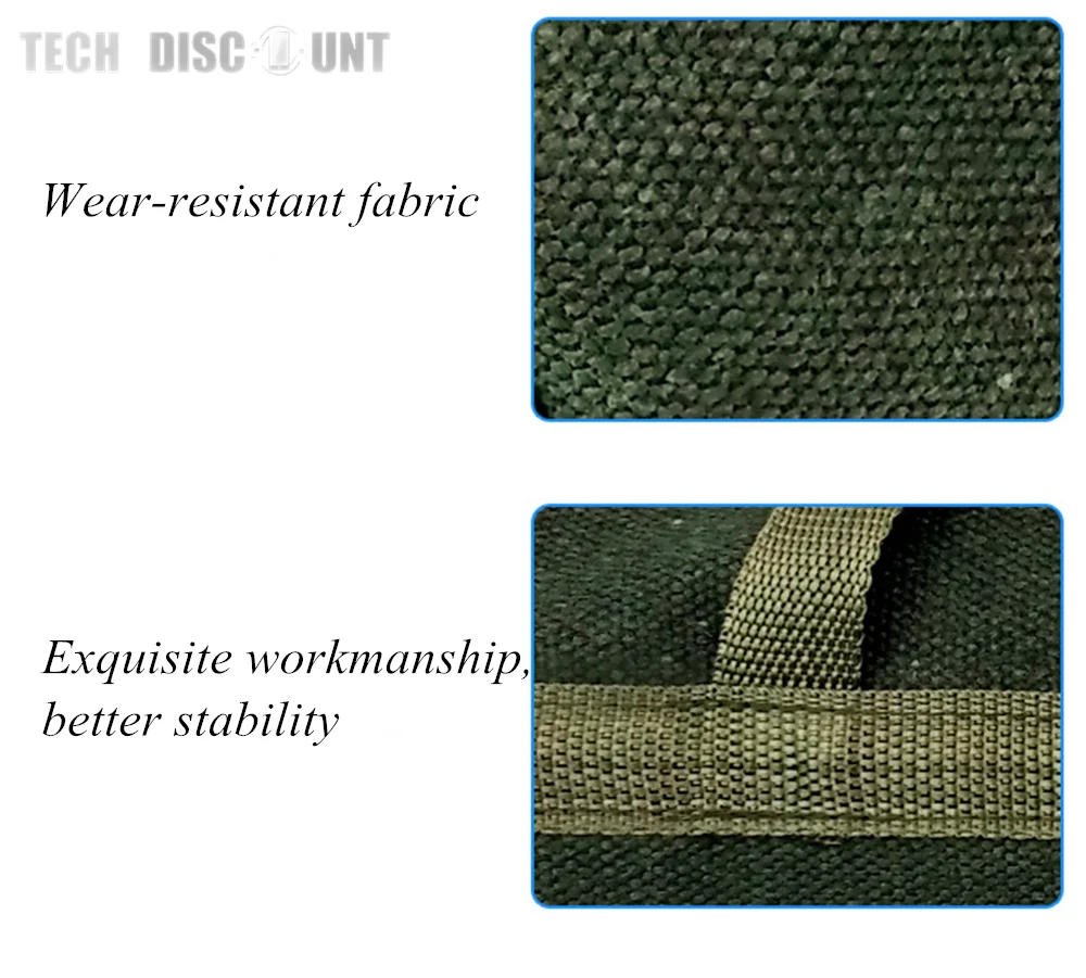 TD® Sac à Outils/ Vert en Toile Épaissie et Résistante Originale/ Sac de Rangement d'Outils/ Kit de matériel Réparation Vo...