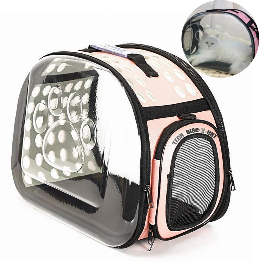 TD® Sac de transport taille moyenne chien chat animaux compagnie cage voiture cabine avion vélo confortable transport anim...