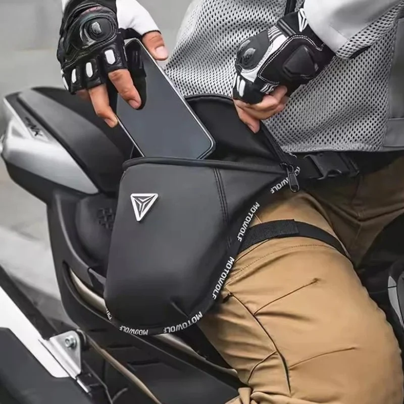 Sacoche Cuisse Moto Étanche MB6 - Imperméable 1,7L Noir
