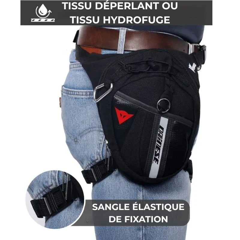 Sacoche de jambe moto style dainese
