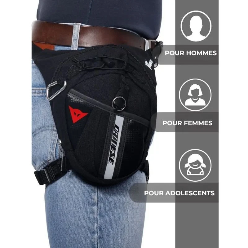 Sacoche de jambe moto style dainese