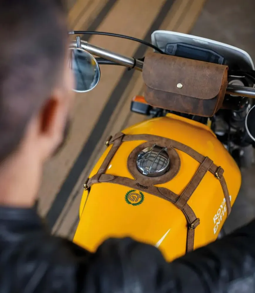 Sacoche Moto "Sidekick" Marron - Multifonction