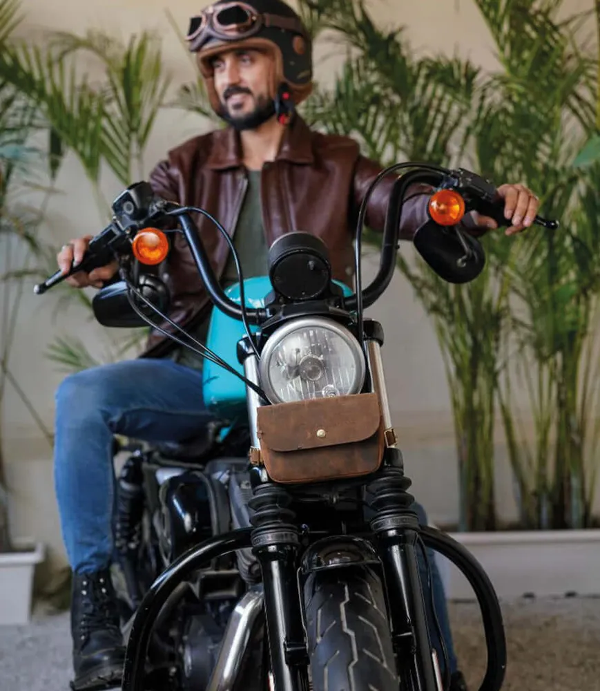 Sacoche Moto "Sidekick" Marron - Multifonction