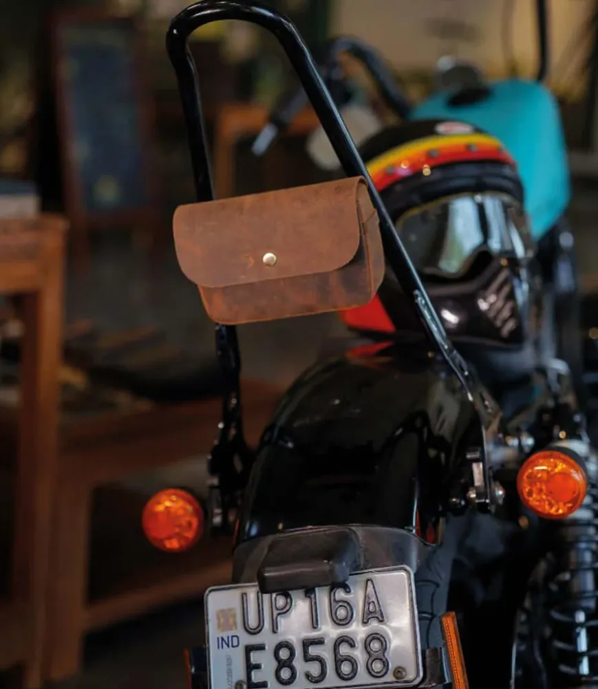 Sacoche Moto "Sidekick" Marron - Multifonction