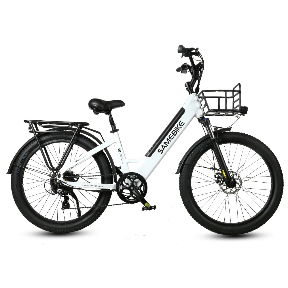 Vélo Électrique SAMEBIKE RS-A01 - Moteur 500W Batterie 48V14AH Autonomie 50KM Freins à Disque Mécaniques - Blanc
