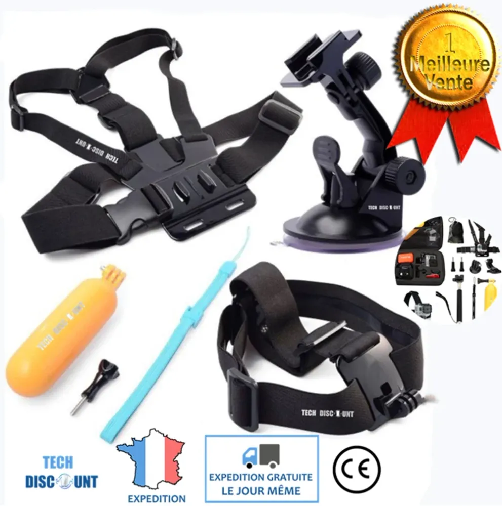 TD® Sangle frontale pour GoPro caméra de sport support de tête bandeau fixation de voiture étanche élastique ajustable acc...