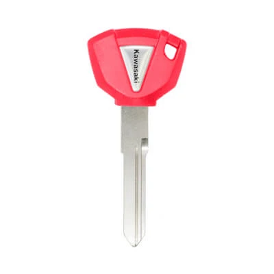 Clé Sans Puce pour Moto Kawasaki, KW18 Rouge