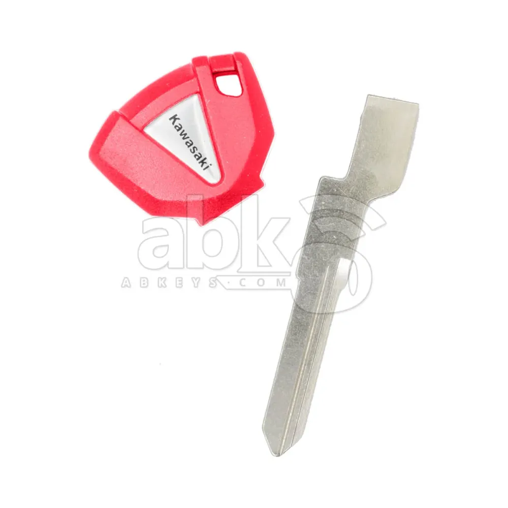 Clé Sans Puce pour Moto Kawasaki, KW18 Rouge