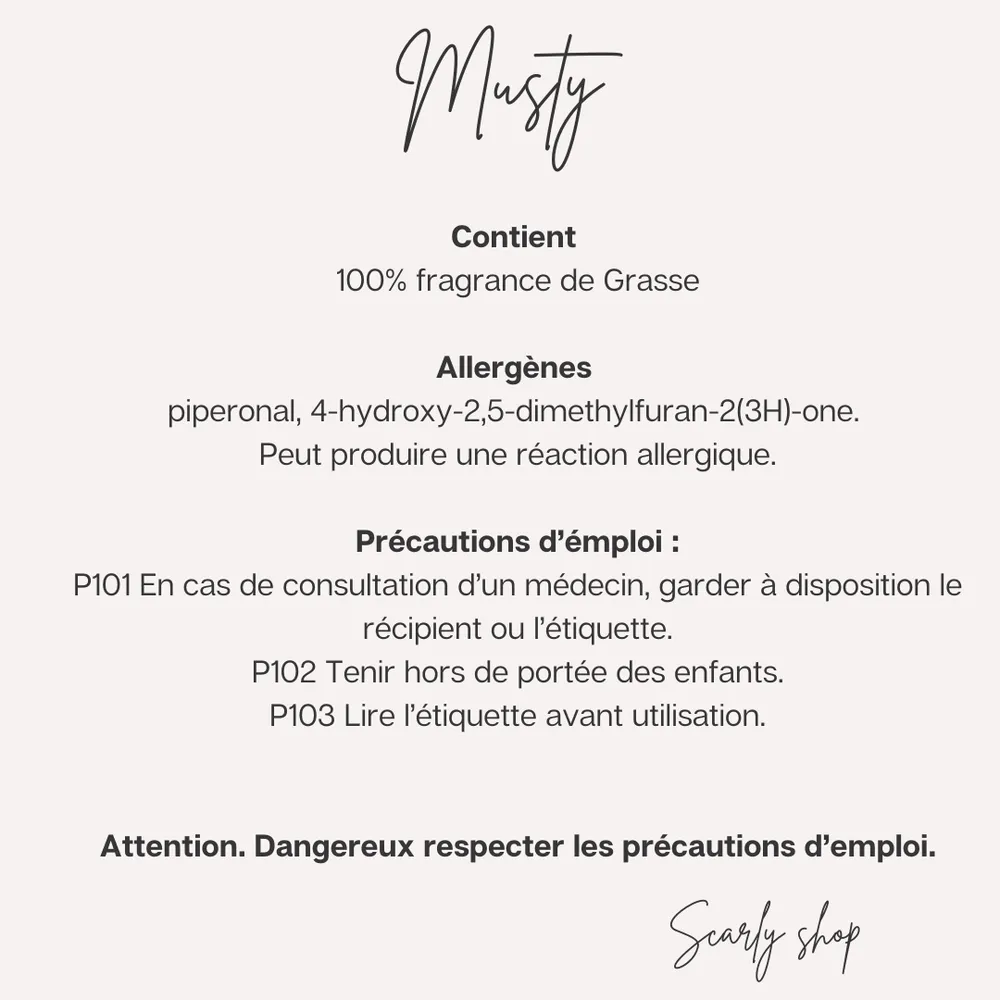 Diffuseur voiture - Musty Scarly Shop