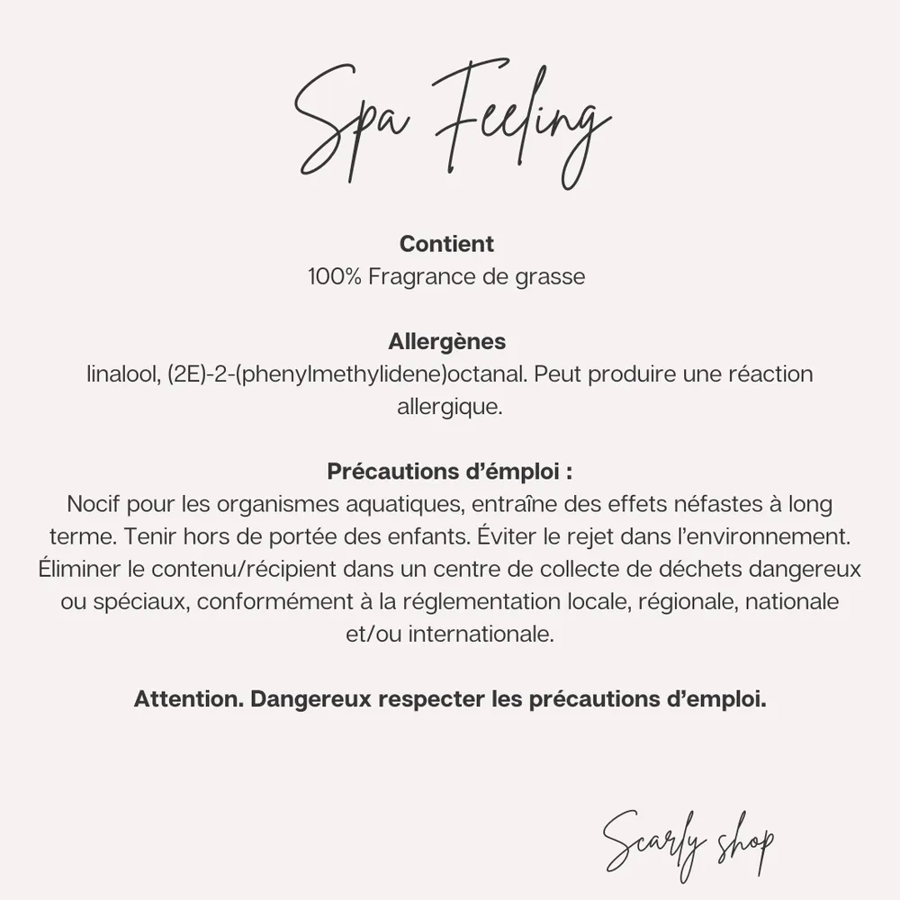 Diffuseur voiture - Spa Feeling Scarly Shop