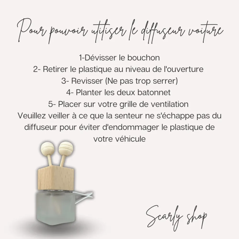 Diffuseur voiture - Vanille des îles Scarly Shop