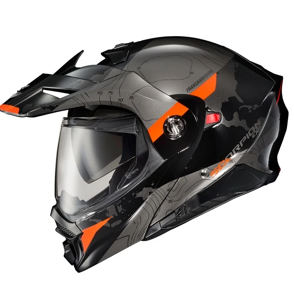 Scorpion Exo-AT960 Topographic - Casque de Moto Noir