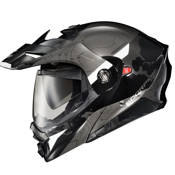 Scorpion Exo-AT960 Topographic - Casque de Moto Noir