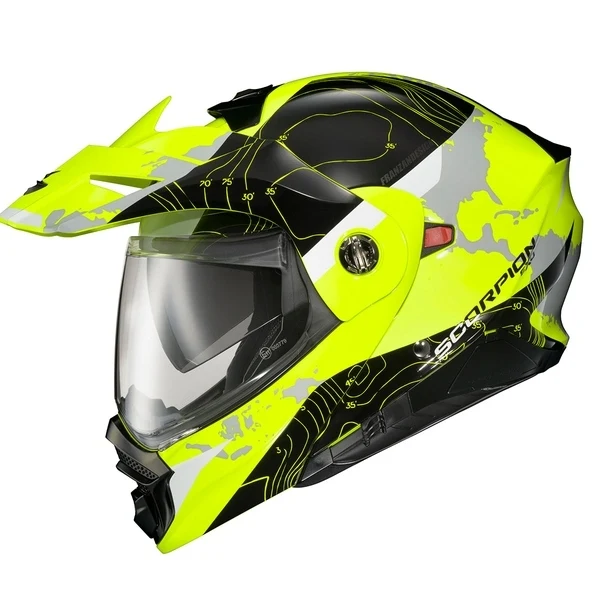 Scorpion Exo-AT960 Topographic - Casque de Moto Noir