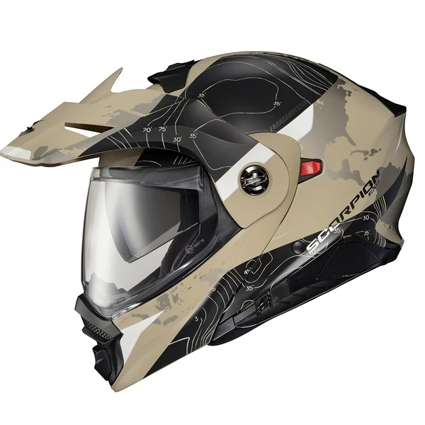 Scorpion Exo-AT960 Topographic - Casque de Moto Noir