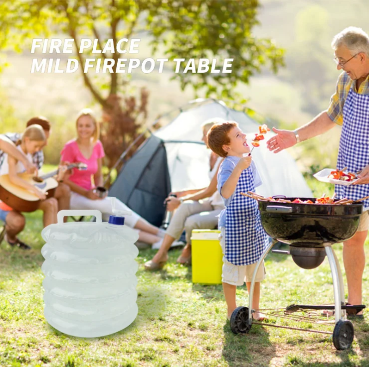 Seau télescopique extérieur 3L camping PE protection de l'environnement seau de stockage de voiture en plastique sac d'eau pl