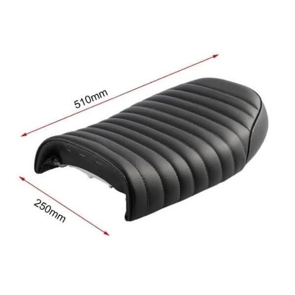 Selle moto scrambler - noir classique