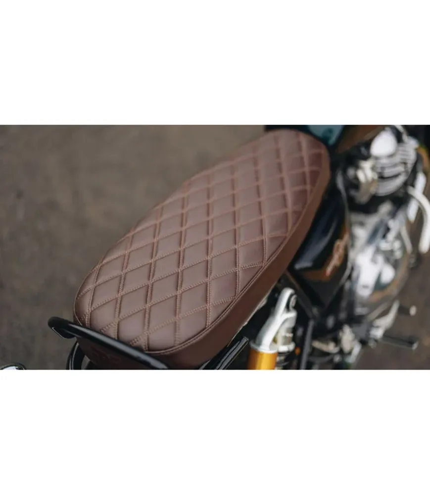 Selle de Moto Slim pour Interceptor 650 - Marron - Royal Enfield