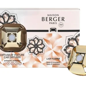 Set de diffuseur de voiture Maison Berger - Parfum voiture - Lady Flower