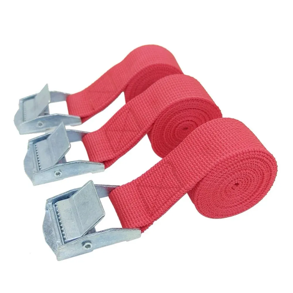 Set de 3 sangles d'arrimage moto 1 mètre - Rouge