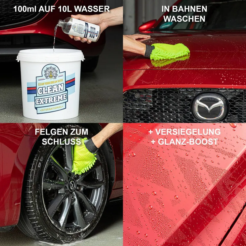 Shampoing concentré pour voiture avec cire 500 ml