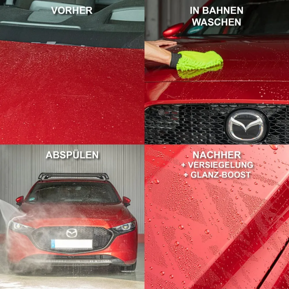 Shampoing concentré pour voiture avec cire 500 ml