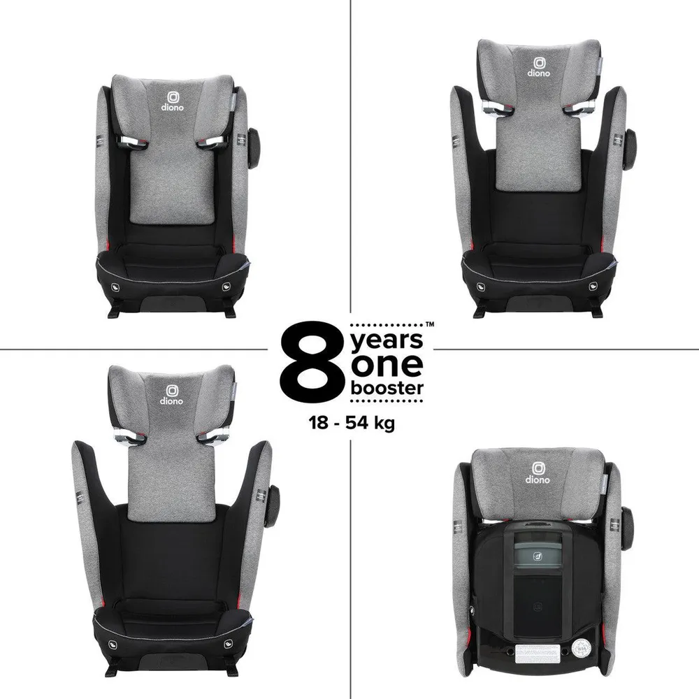 Siège d'appoint pour voiture à dossier haut Diono Monterey 6DXT SafePlus - Black Storm