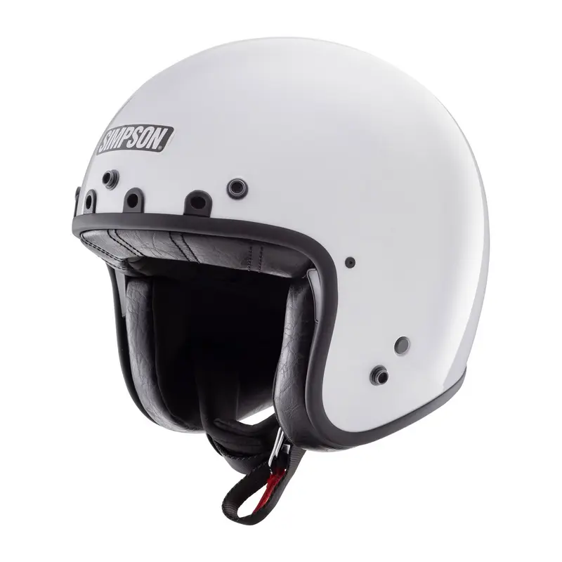 Casque jet moto - Chopper blanc Simpson