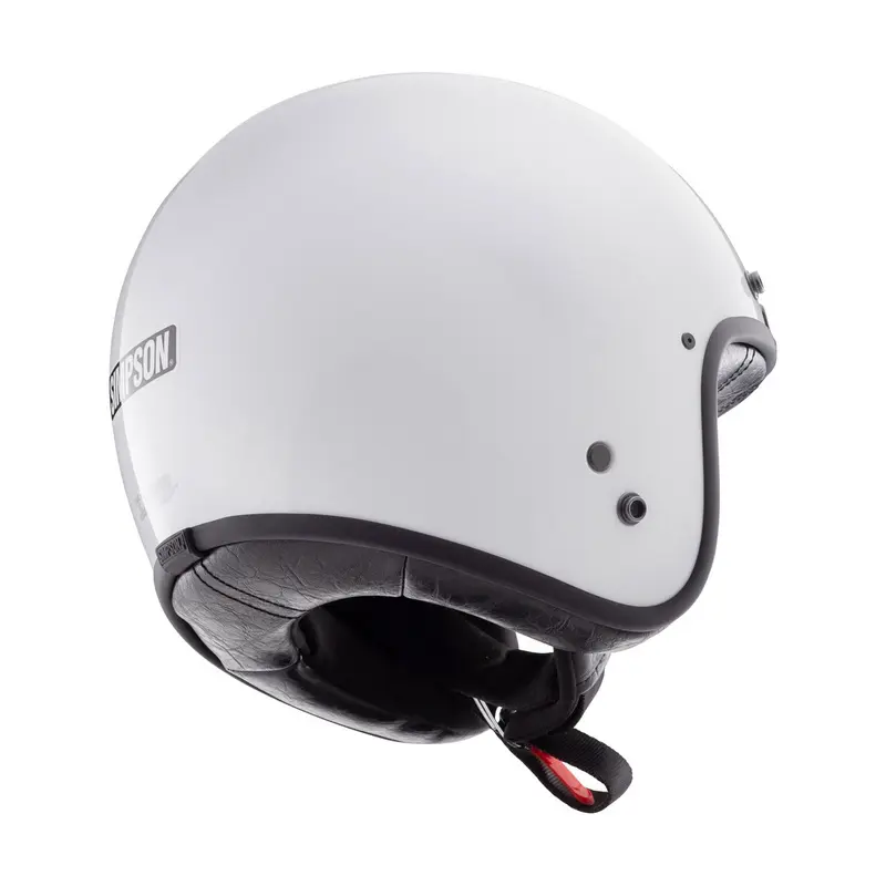 Casque jet moto - Chopper blanc Simpson
