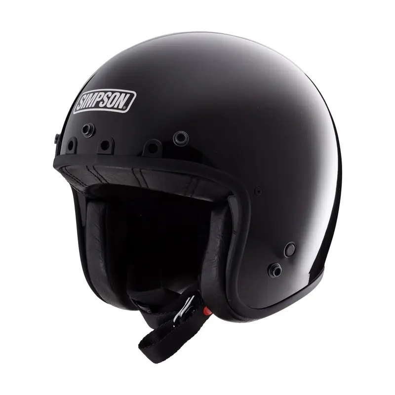 Casque jet moto - Chopper noir brillant Simpson