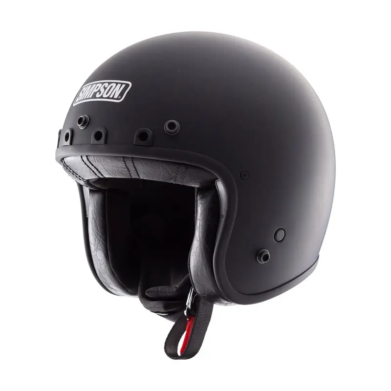 Casque jet moto - Chopper Noir Mat Simpson