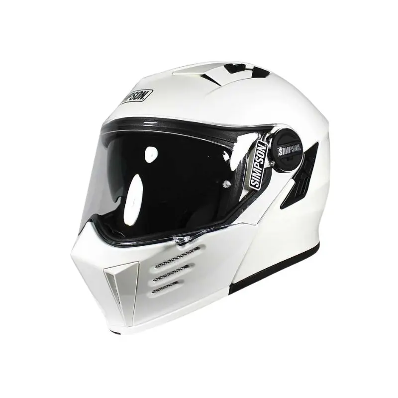 Casque moto modulable - Darksome blanc Simpson