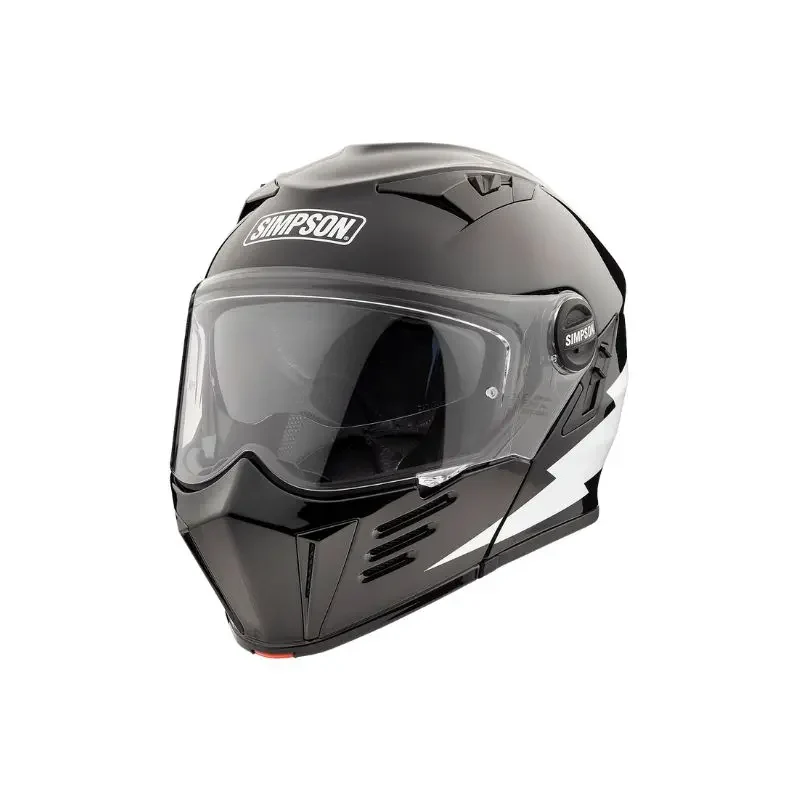Casque moto modulable - Darksome noir et blanc Simpson