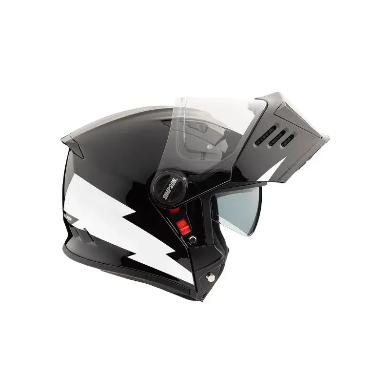 Casque moto modulable - Darksome noir et blanc Simpson