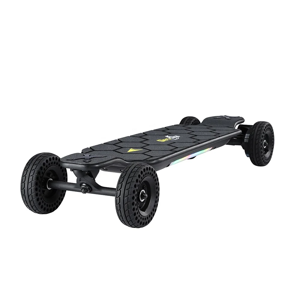 Skateboard électrique H2X – Deck en érable, pneus silicone 6"
