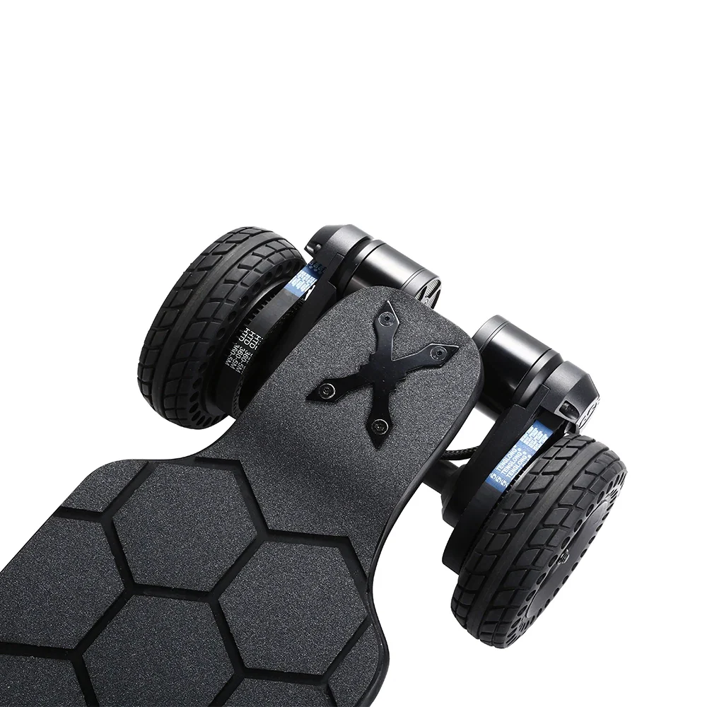 Skateboard électrique H2X – Deck en érable, pneus silicone 6"