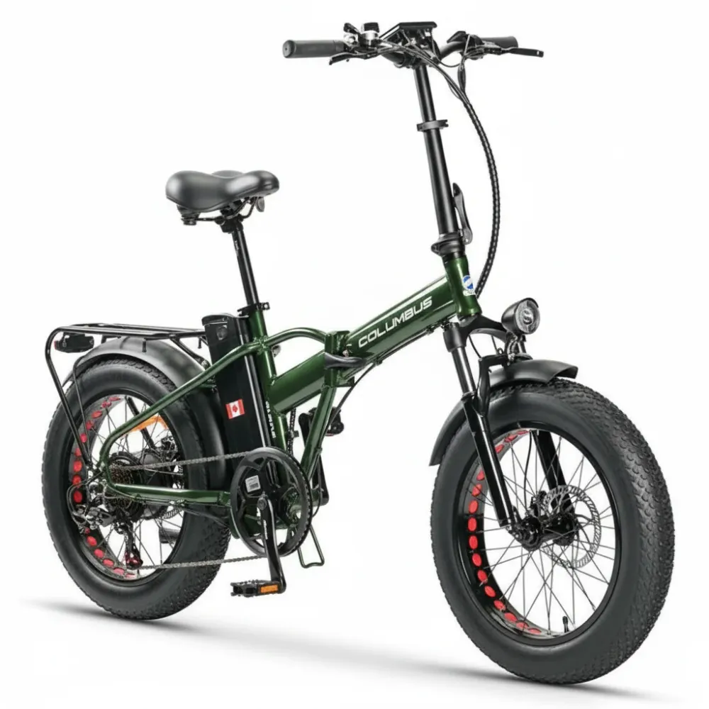 Slane, Colombus Plus Fat Tire, Vélo Électrique (48 Volts) (16Ah) (500 Watts) EN LIQUIDATION Green