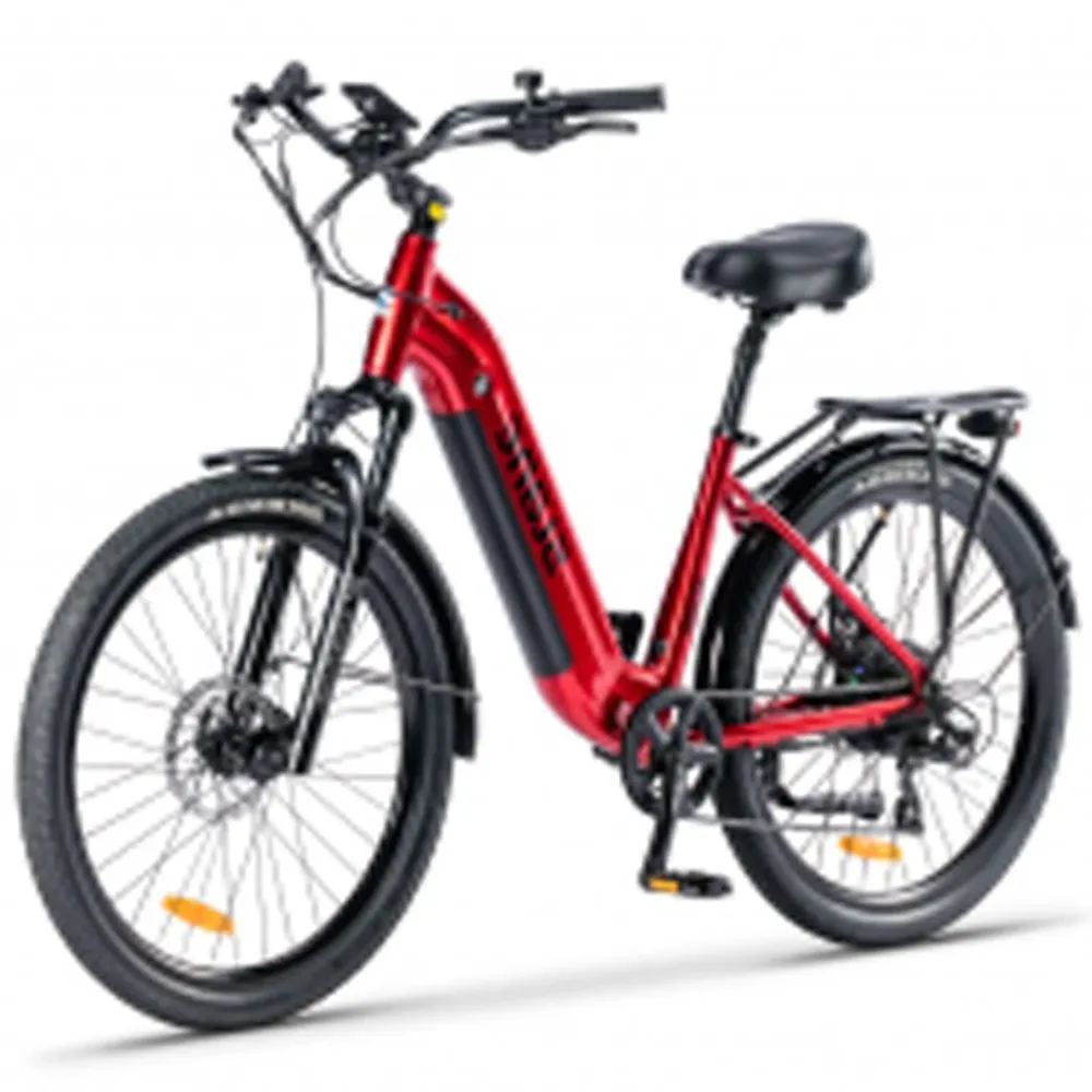 Slane, Jasper Cruiser, Vélo Électrique Cadre Bas (48 Volts) (15Ah) (500 Watts) EN LIQUIDATION Red