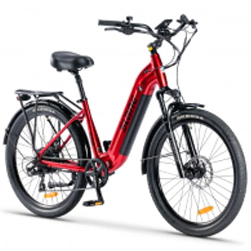 Slane, Jasper Cruiser, Vélo Électrique Cadre Bas (48 Volts) (15Ah) (500 Watts) EN LIQUIDATION Red