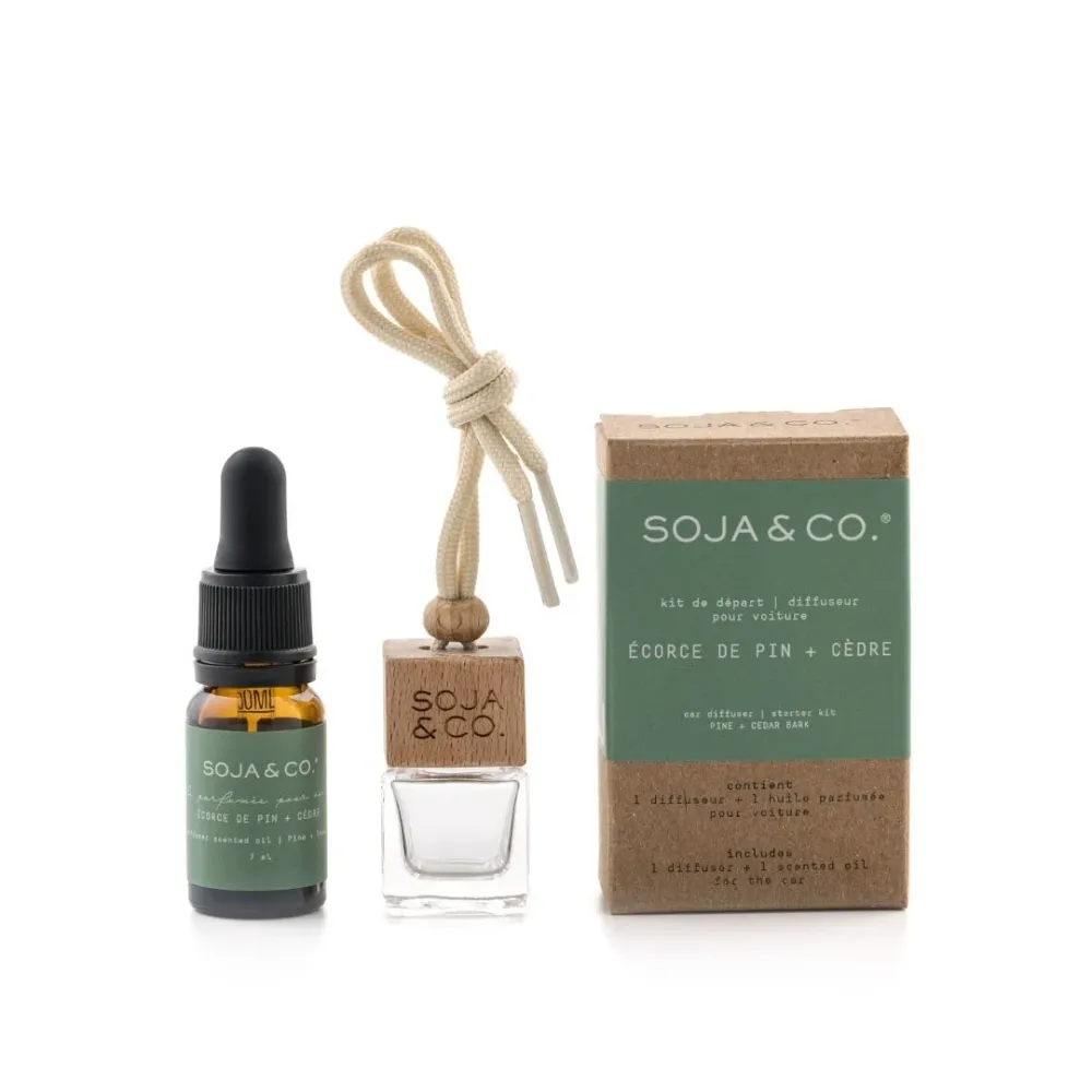 Démo diffuseur pour voiture | Écorce de pin + Cèdre SOJA&CO.