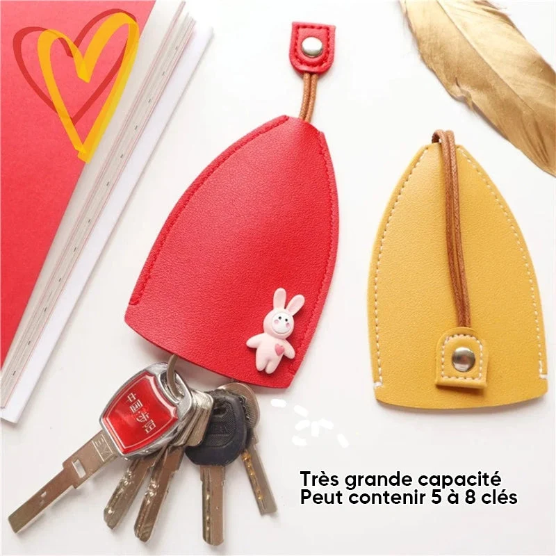 Couverture de cas de clé de voiture en cuir Lapin soleildore
