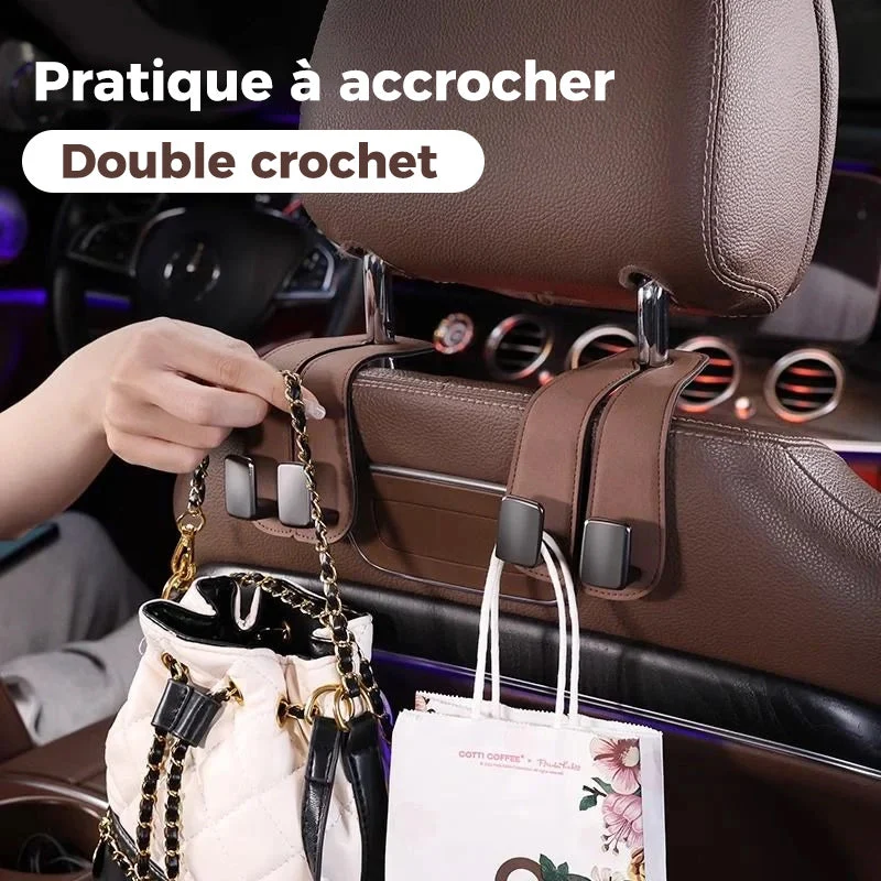 Crochet Double pour Dossier de Siège de Voiture soleildore