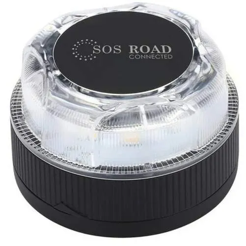 SOS ROAD Balise de signalisation d'urgence V16 avec géolocalisation et connexion DGT 3.0 - Utilisation obligatoire à parti...
