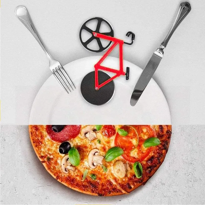 Coupe-pizza à Roulettes en Forme Vélo / Moto sousoleil